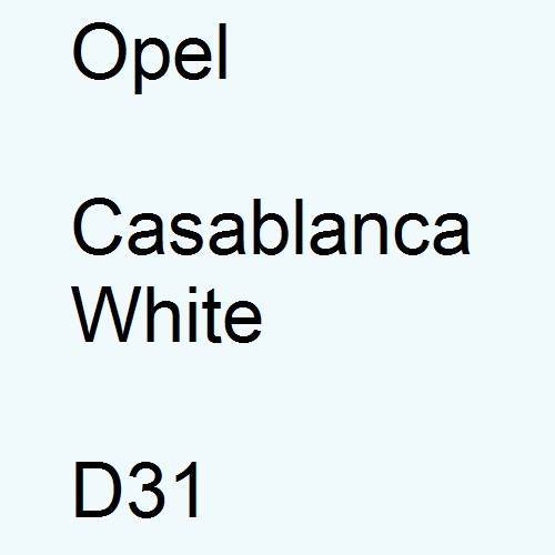 Opel, Casablanca White, D31.